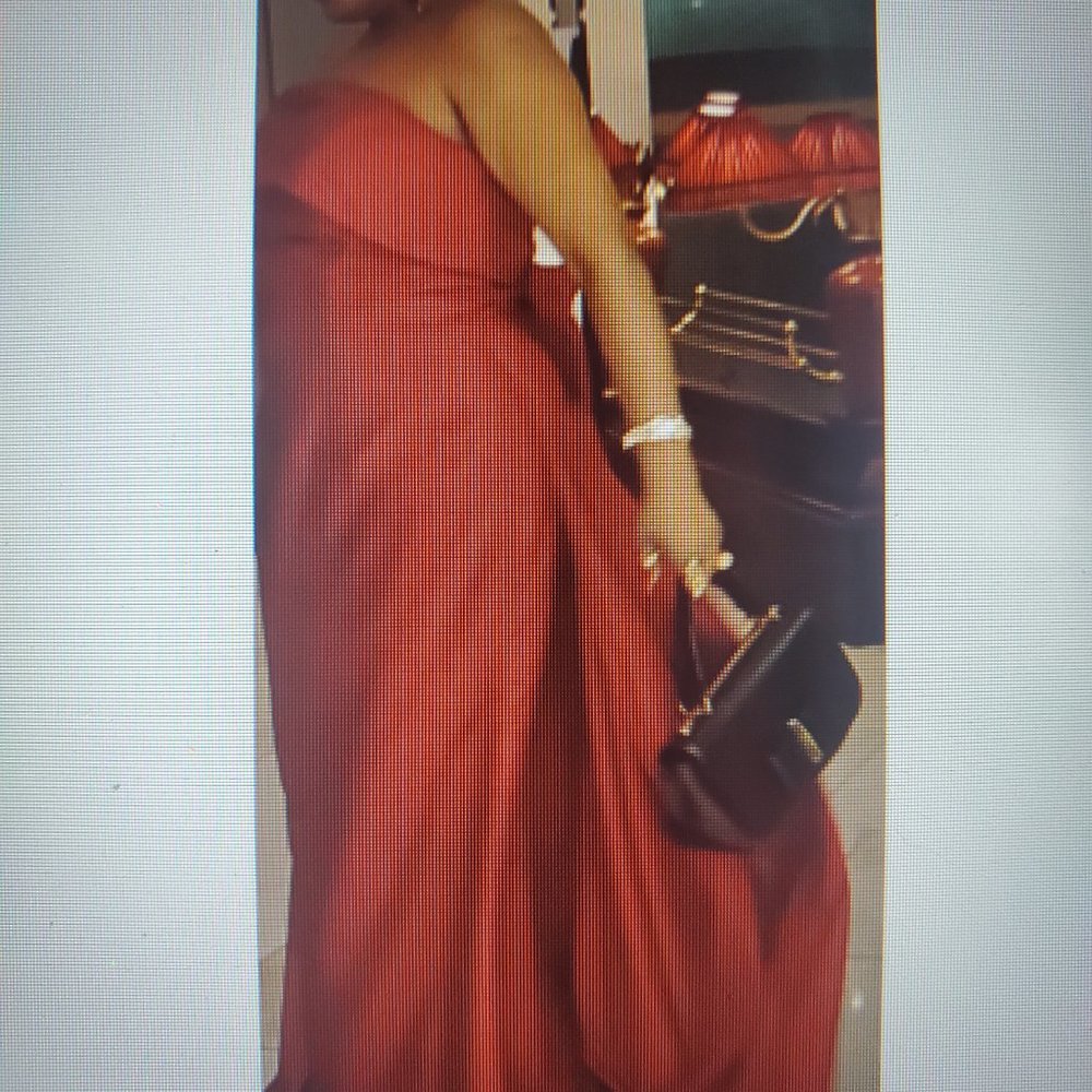 Taffeta Mermaid Evening Dress w/ Overskirt Strapless Long mermaid Dubai Gown - Picture 5 of 11